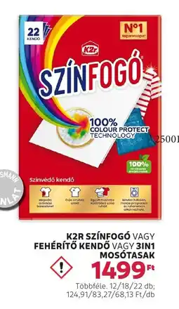 Rossmann K2r színfogó vagy fehérítő kendő vagy 3in1 mosótasak ajánlat