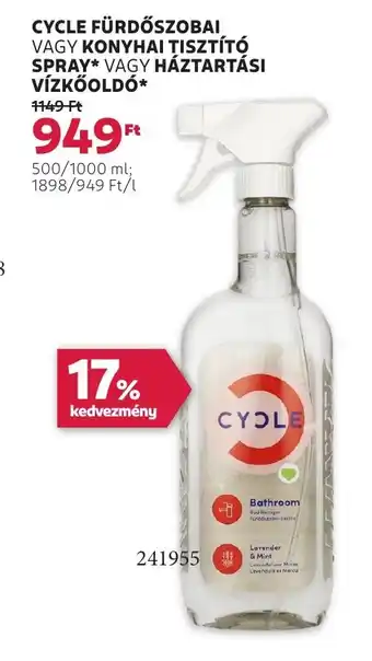 Rossmann Cycle fürdőszobai vagy konyhai tisztító spray stb. ajánlat