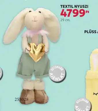 Rossmann Textil nyuszi ajánlat