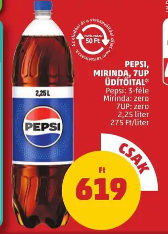 PENNY Pepsi, mirinda, 7up üdítőital ajánlat