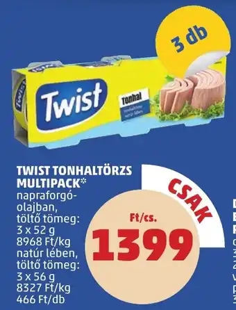 PENNY Twist tonhaltörzs multipack ajánlat