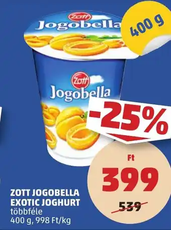 PENNY Zott jogobella exotic joghurt ajánlat