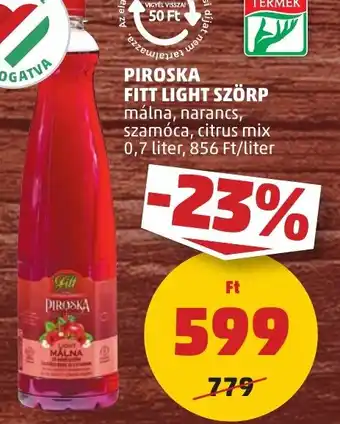 PENNY Piroska fitt light szörp ajánlat