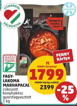 PENNY Fagy- lakoma marhapacal ajánlat