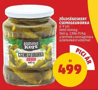 PENNY Zöldségeskert csemegeuborka ajánlat