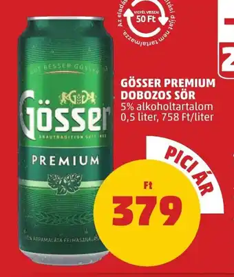 PENNY Gösser premium dobozos sör ajánlat