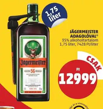 PENNY Jägermeister adagolóval ajánlat