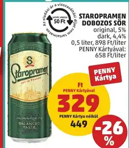 PENNY Staropramen dobozos sör ajánlat