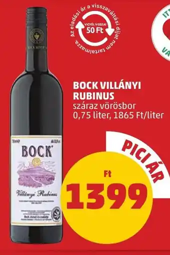 PENNY Bock villányi rubinus ajánlat