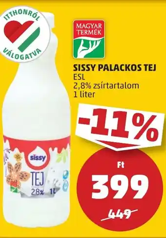 PENNY Sissy palackos tej ajánlat