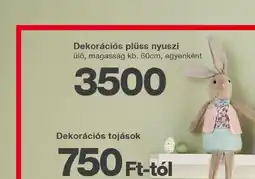 Kik Dekorációs plüss nyuszi ajánlat