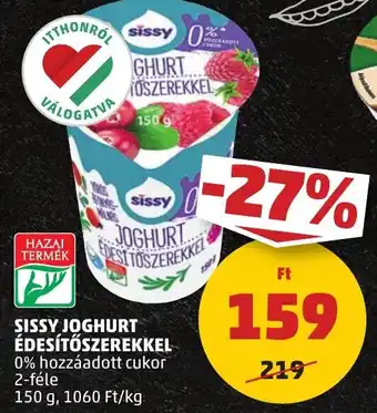 PENNY Sissy joghurt édesítőszerekkel ajánlat