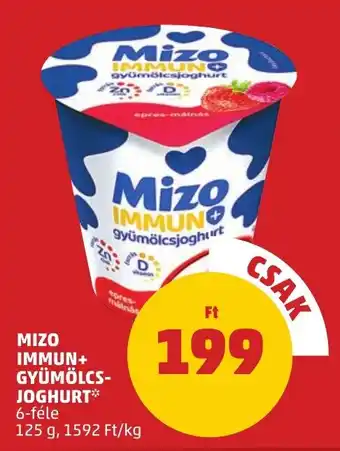 PENNY Mizo Immun+ gyümölcsjoghurt ajánlat