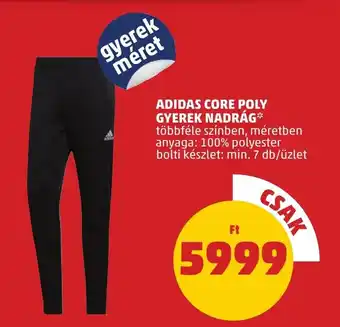 PENNY Adidas Core Poly gyerek nadrág ajánlat