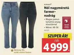 Lidl Esmara Női nagyméretű farmernadrág ajánlat