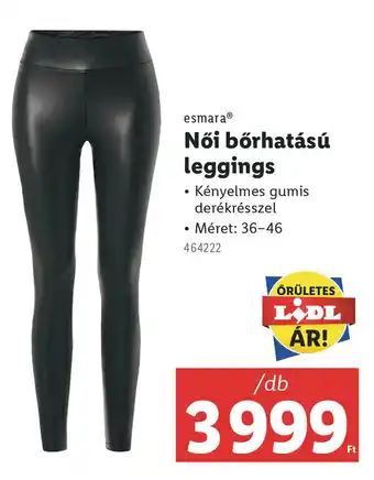 Lidl Esmara Női bőrhatású leggings ajánlat