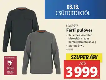 Lidl LIVERGY Férfi pulóver ajánlat