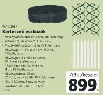 Lidl PARKSIDE Kertészeti eszközök ajánlat