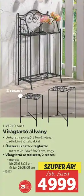 Lidl LIVARNO home Virágtartó állvány ajánlat