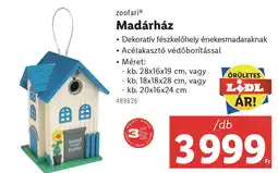 Lidl Zoofari Madárház ajánlat