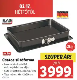 Lidl Zenker Csatos sütőforma ajánlat