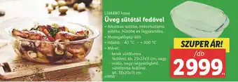 Lidl LIVARNO home Üveg sütőtál fedővel ajánlat