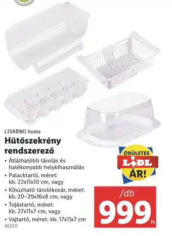 Lidl LIVARNO home Hűtőszekrény rendszerező ajánlat