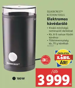 Lidl SILVERCREST Elektromos kávédaráló ajánlat