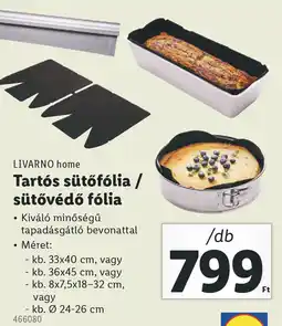 Lidl LIVARNO home Tartós sütőfólia / sütővédő fólia ajánlat