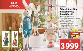 Lidl LIVARNO home Teleszkópos lábú húsvéti nyúl / húsvéti nyúl ajánlat