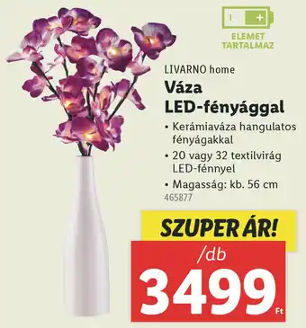 Lidl LIVARNO home Váza LED-fényággal ajánlat