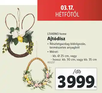 Lidl LIVARNO home Ajtódísz ajánlat