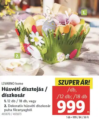 Lidl LIVARNO home Húsvéti dísztojás / díszkosár ajánlat