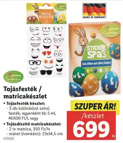 Lidl Tojásfesték / matricakészlet ajánlat