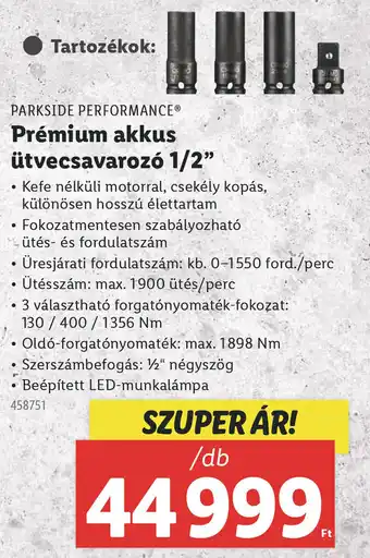 Lidl PARKSIDE Prémium akkus ütvecsavarozó 1/2" ajánlat