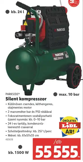 Lidl PARKSIDE Silent kompresszor ajánlat