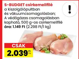 Interspar S-BUDGET csirkemellfilé ajánlat