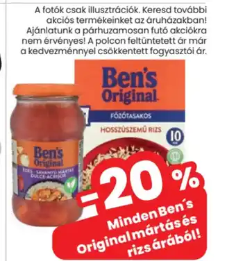 Spar Market Minden Ben's Original mártás és rizsárából! ajánlat