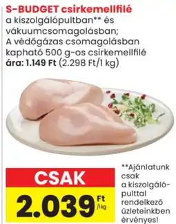 Spar Market S-BUDGET csirkemellfilé ajánlat