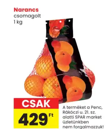 Spar Market Narancs ajánlat