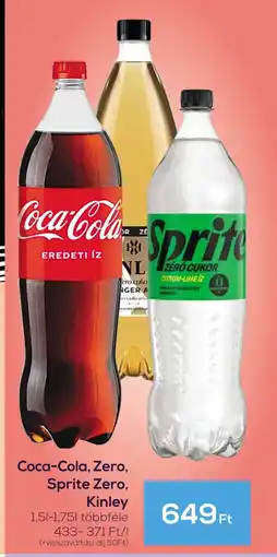 GRoby Coca-Cola, Zero, Sprite Zero, Kinley ajánlat