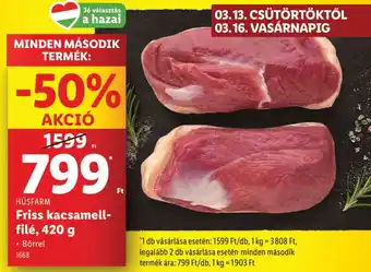 Lidl HÚSFARM Friss kacsamell- filé ajánlat