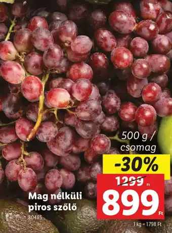 Lidl Mag nélküli piros szőlő ajánlat