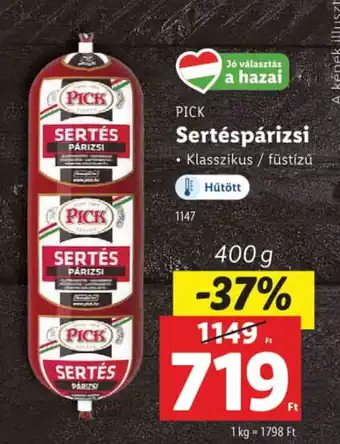 Lidl PICK Sertéspárizsi ajánlat