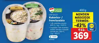 Lidl CHEF SELECT Kukorica- / franciasaláta ajánlat