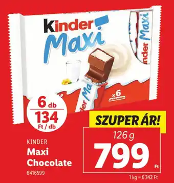 Lidl KINDER Maxi Chocolate ajánlat