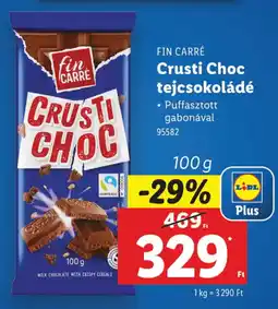 Lidl FIN CARRÉ Crusti Choc tejcsokoládé ajánlat