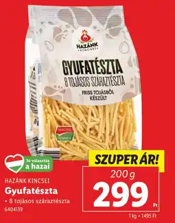 Lidl HAZÁNK KINCSEI Gyufatészta ajánlat