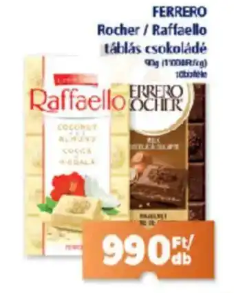 Goods Market FERRERO Rocher/Raffaello táblás csokoládé ajánlat