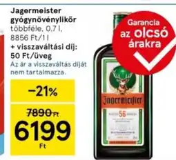 Tesco Jagermeister gyógynövénylikör ajánlat